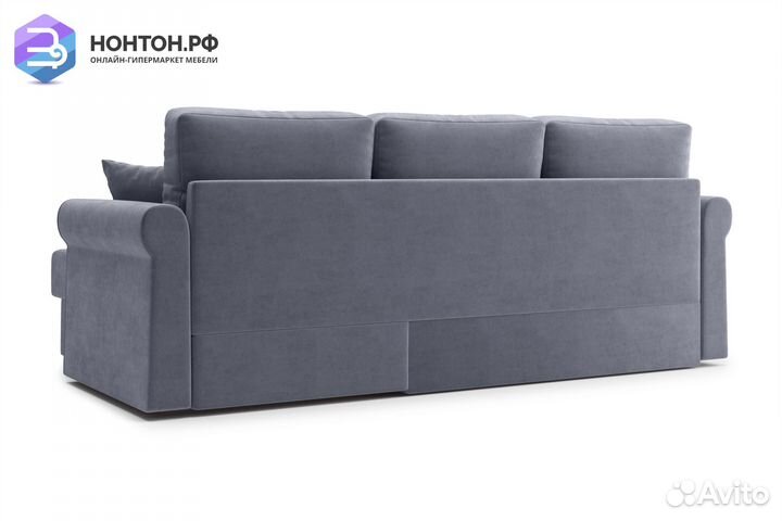 Диван угловой дельфин Лира темно-серый