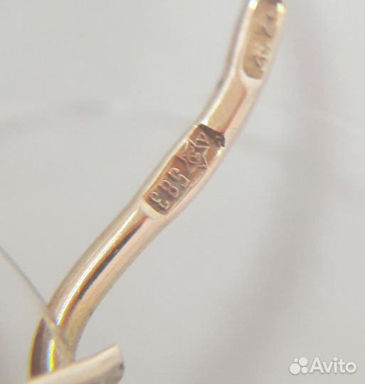 Золотые серьги 583 пробы СССР