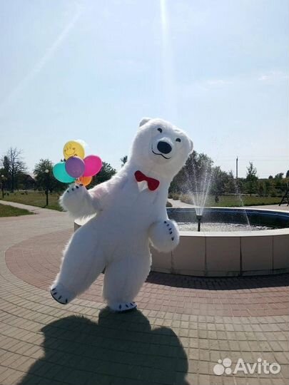 Ростовая кукла С улыбкой Белый мишка 2,6