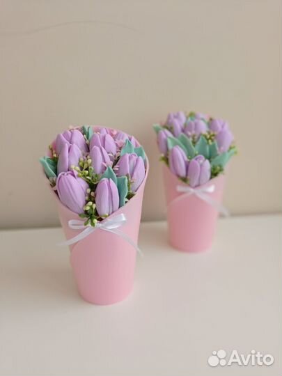 Тюльпаны из мыла