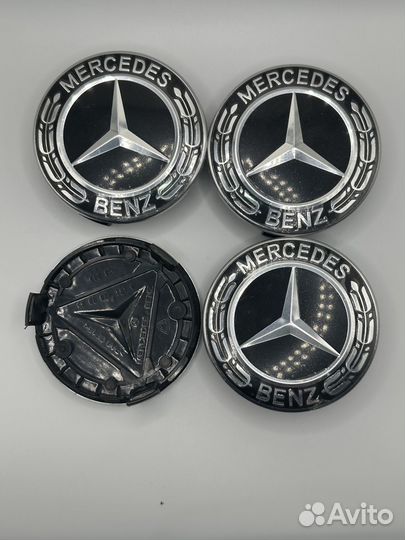 Колпачки на литые диски Mercedes Мерседес 75мм