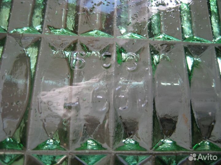 Селедочница бсз зеленое стекло СССР