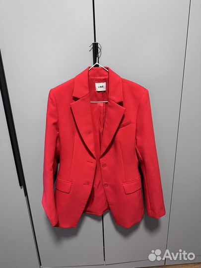 Пиджак блейзер lime красный S
