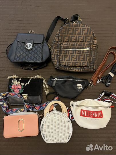 Сумка guess, marc jacobs, fendi, stradivarius