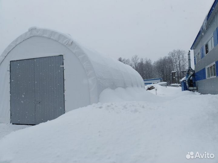 Арочный тентовый ангар