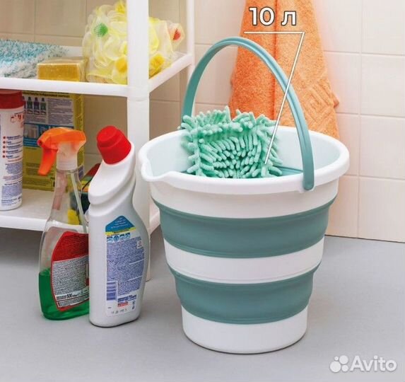 Силиконовое ведро складное 10 литров (новое)