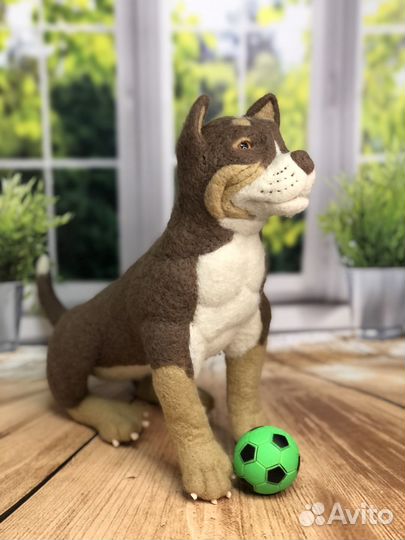 Стаффорд. игрушка из шерсти