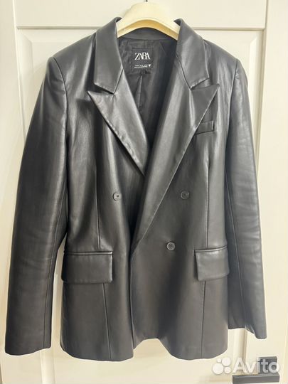 Жакет пиджак кожаный Zara M