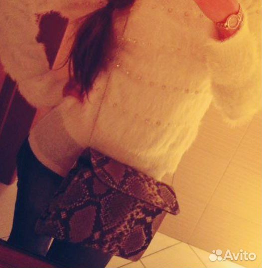 Клатч из кожи питона