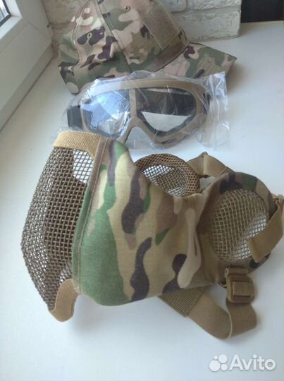 Комплекты защиты головы: кепка, очки, маска