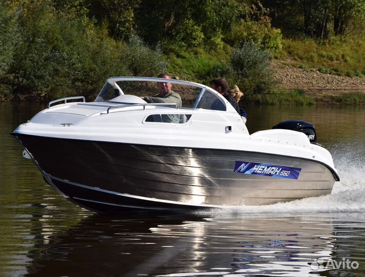 Катер c каютой Неман 550 комбинированный новый