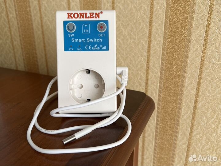 Умная GSM розетка с термодатчиком