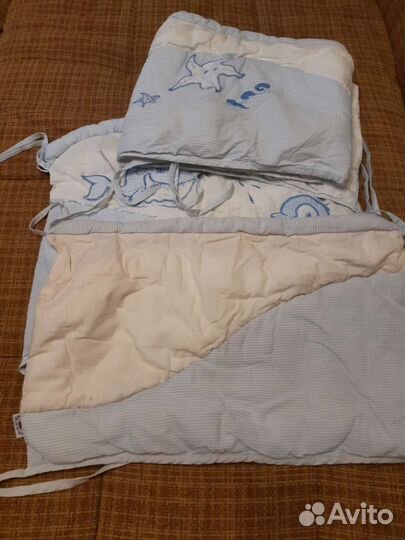 Бортики в кроватку + пододеяльник