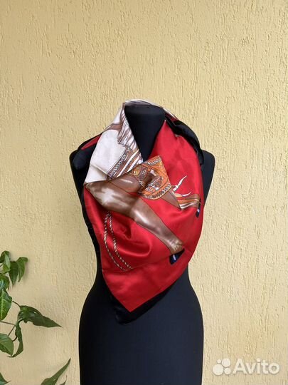 Шелковый платок hermes каре шаль бактус