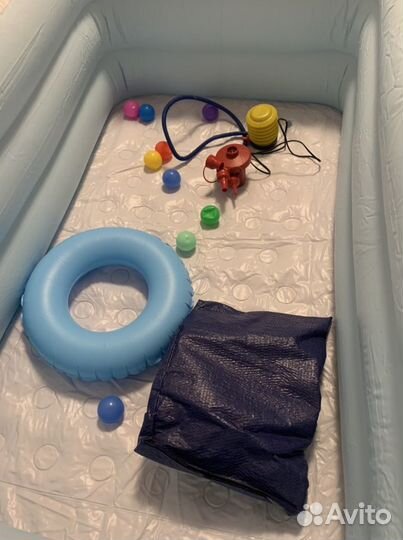 Бассейн надувной новый 163*110*53