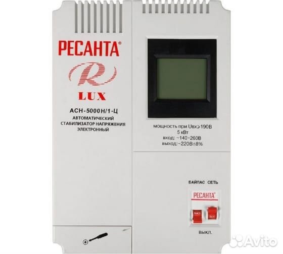 Стабилизатор напряжения Ресанта асн-5000н/1-ц lux