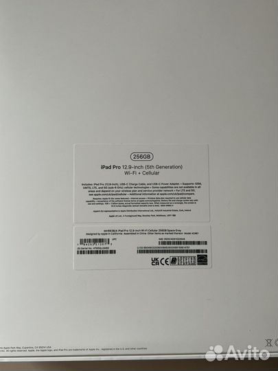 iPad pro 12.9 wifi cellular 256gb(чит описание)