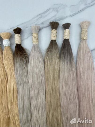 Волосы для наращивания блонд натуральные 50,60,70