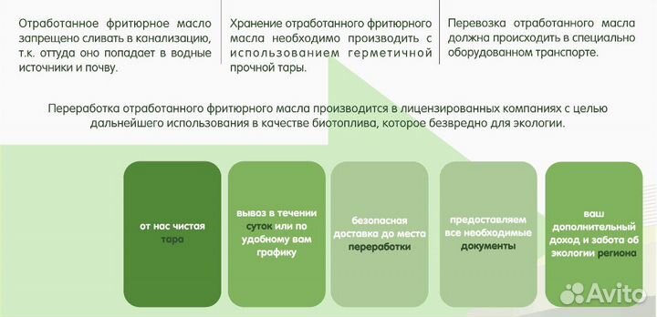 Вывоз отработанного фритюрного масла