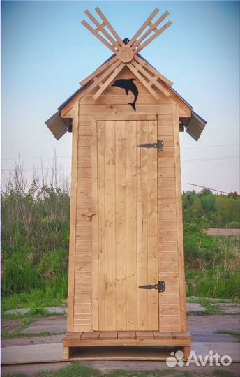 Дачный туалет деревянный DRE452