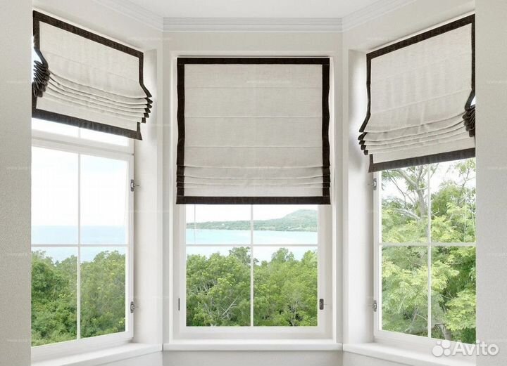 Жалюзи, рулонные и римские шторы