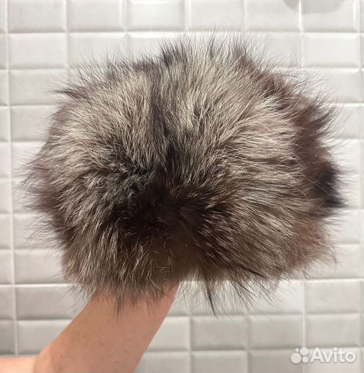 Шапка винтажная меховая чернобурка Slavic Girl