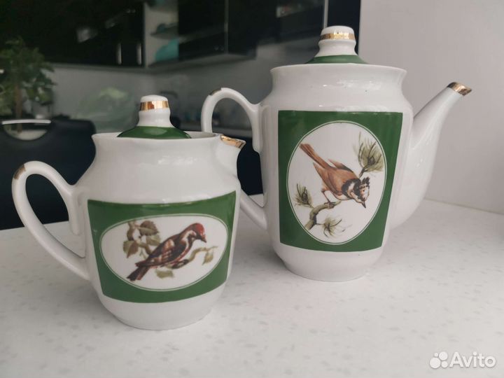 Кофейный сервиз Птицы Городница 1970 СССР