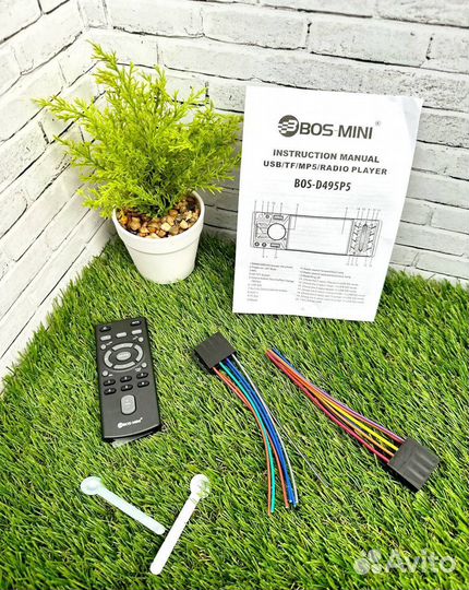 Магнитола 1 din с экраном bos mini арт319