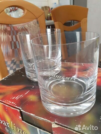 Стаканы для виски богемия хрусталь чехия 5шт