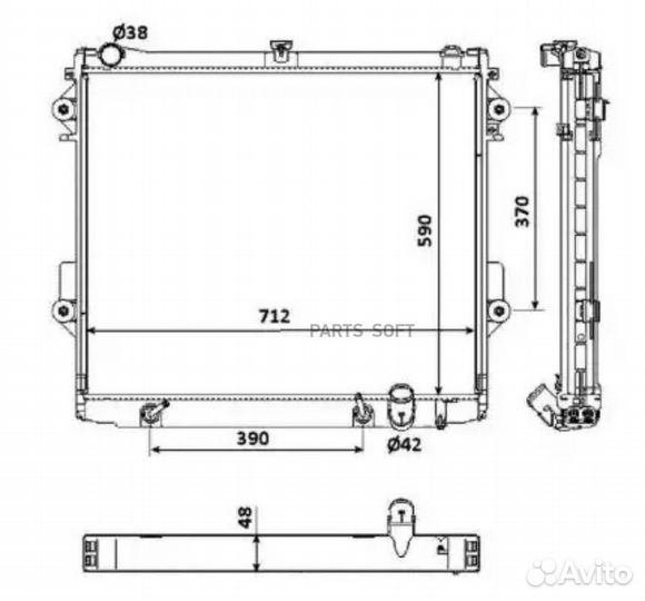 Радиатор lexus LX 08- 5.7