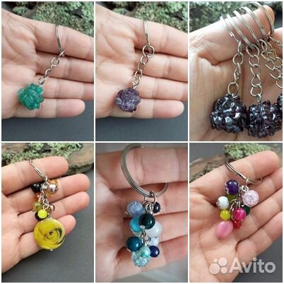 Брелоки из натуральных камней.На подарки