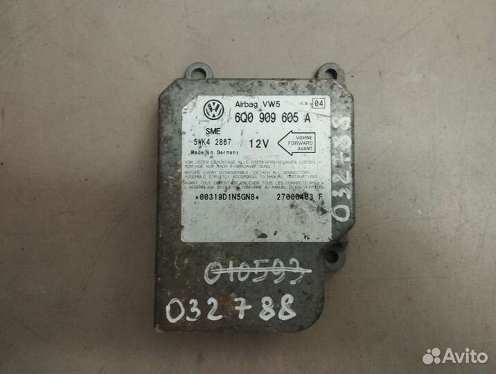 Блок airbag seat cordoba 2 restailing 0.0 6q0909605a. 5wk42867