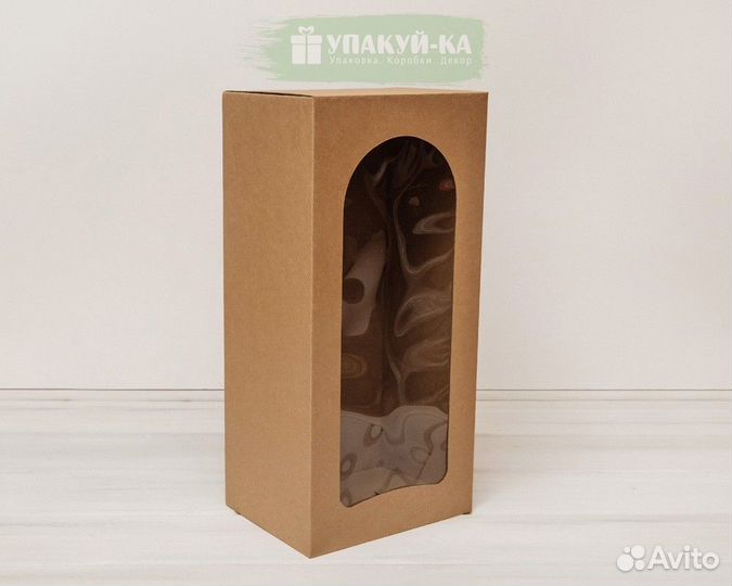 Коробка с прозрачным окном для большой куклы