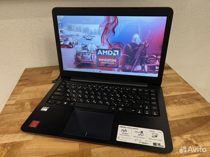 2020 быстрый ультрабук Asus 4 ядра 4Gb SSD32+240Gb