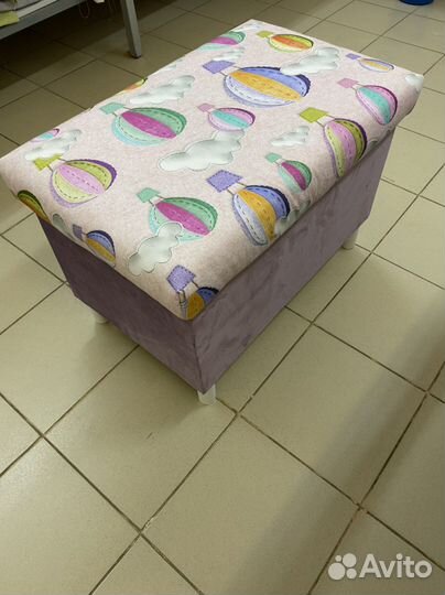 Пуфик детский с ящиком для хранения