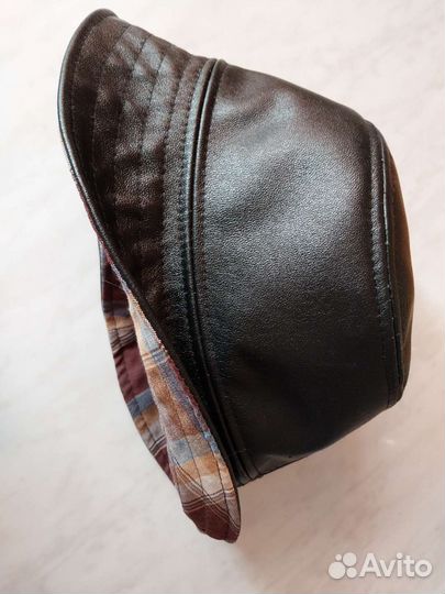 Панама, шляпа кожаная