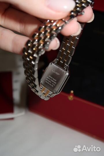 Часы cartier panthere mini/small серебро-золото