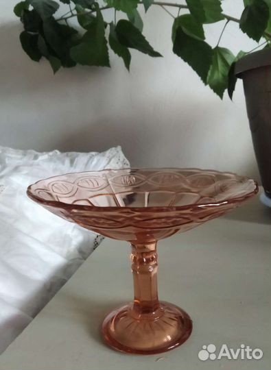 Ваза для фруктов на ножке СССР