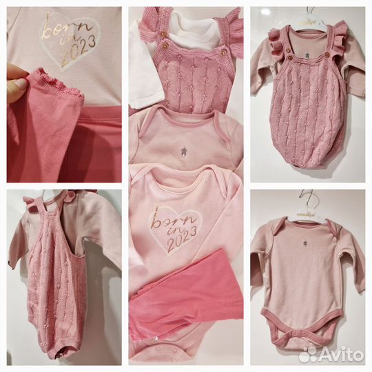 Фирменные вещи пакетом на девочку 0-4м next