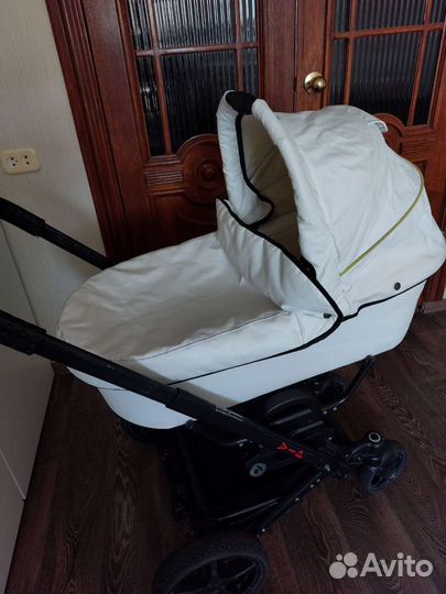 Коляска 2 в 1 hartan vip белая экокожа