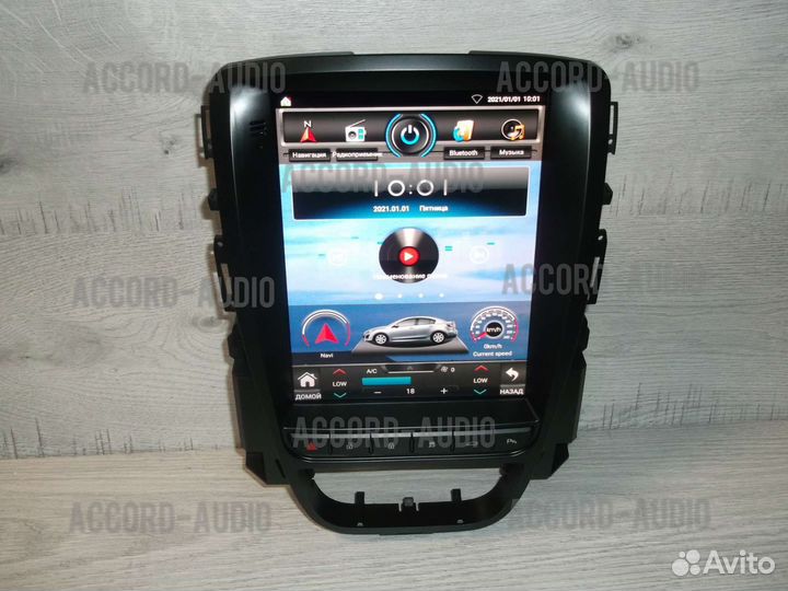 Магнитола Opel Astra J Android в стиле Tesla