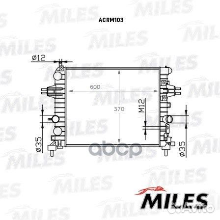 Радиатор opel astra H 1.6/1.8 04- acrm103 Miles