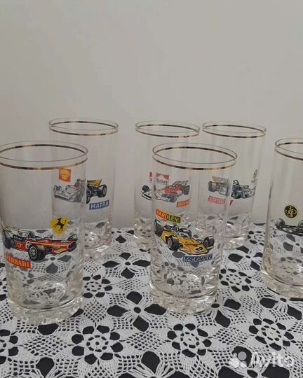 Стаканы Богемия formula 1 машинки
