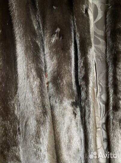 Шуба норковая черная длинная