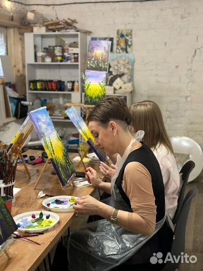 Мастер класс рисование дни рождения корпоративы