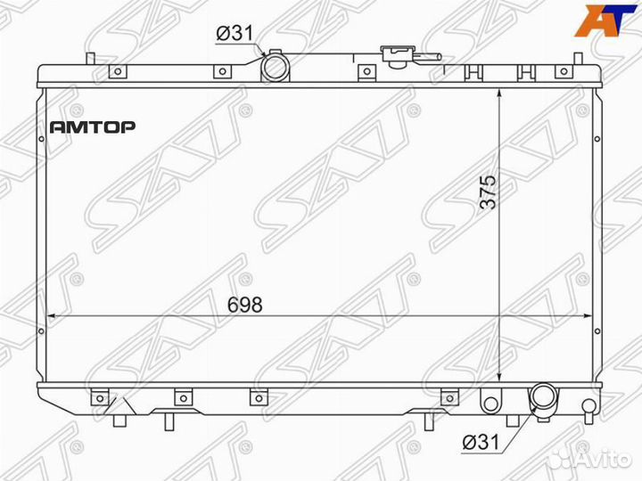 SAT TY0002-CT210 Радиатор Toyota Caldina (T190,T21