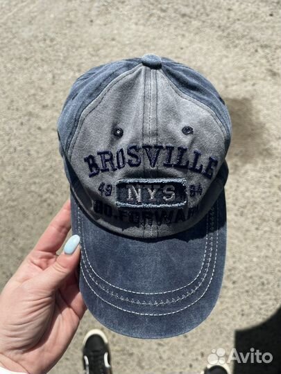 Бейсболка кепка джинсовая