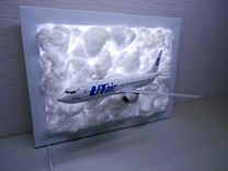 Boeing 737 3D Картина - Ночник. Диорама самолёт