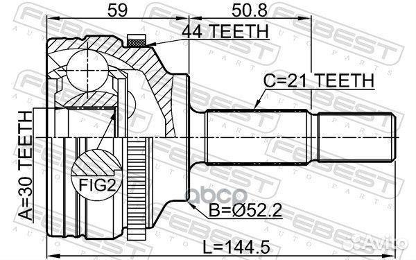 Шрус наружный 30X52.2X21 2410-symba44 Febest