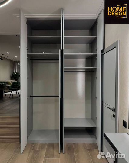 Шкаф распашной с фрезерованными фасадами